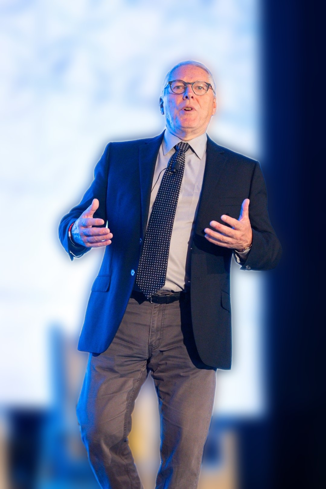 Eric P. Canada speaking on stage